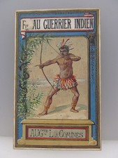 Jugendstil  Entwurf  Indianer Pfeil und Bogen  handgemalter AK Entwurf Paris