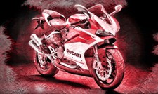 POSTER XXL POP ART DUCATI 959 PANIGALE MOTORRAD ABSTRAKT POSTER 150x90
