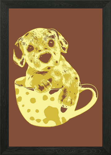 Puppy pop art gerahmtes - pop,