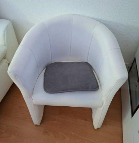 Clubsessel leder weiß mit - weiß,