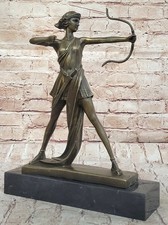 Feine Bronze Skulptur Statue Diana "Göttin Der Jagd" Italienische Schule Figur