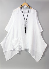 Moonshine Leinen Tunika Bluse