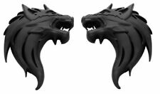 2 Stück 3D Metall Wolf