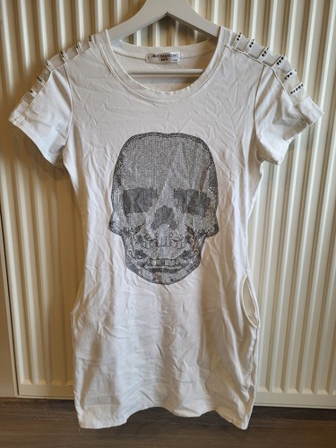 Kleid totenkopf glitzer - totenkopf,