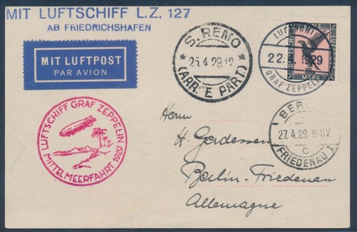 Zeppelin mittelmeerfahrt 1929 - zeppelin,