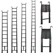 3.2/5/6.2m Mehrzweckleiter Teleskopleiter Aluleiter Ausziehleiter Leiter w/ Hook