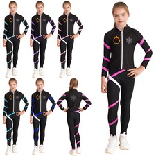 Mädchen Eiskunstlauf Eislaufhose Jacke Eislaufbekleidung Trainingsjacke Thermo