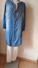 Tunika Jeans Longbluse Gr.38 ,ganz weich , aus Italien ..Nur 1 Std. getragen..