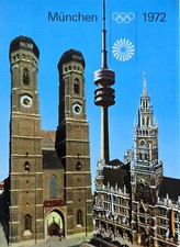 AK München Olympia 1972 Olympiaturm Rathaus Frauenkirche