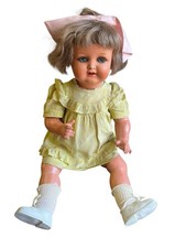 Schildkröt Puppe Nr. 156/8 Celluloid Masse im grünen Kleid 50 cm Mädchen 56434