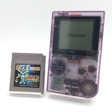 Nintendo Game Boy Gameboy Pocket Clear Purple MGB-001 Konsole Funktioniert Ge...