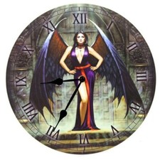Bilderuhr Dunkler Engel Gothic Fantasy Wanduhr Uhr 
