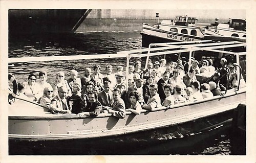 Altes foto bootsfahrt ca - sw,