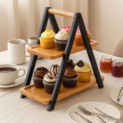Etagere stöckig bambus - etagere,