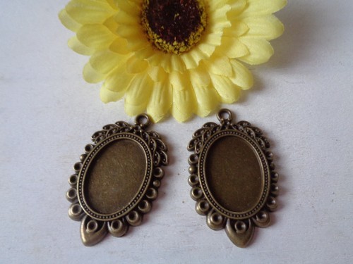 Bronze anhänger oval - 2, für