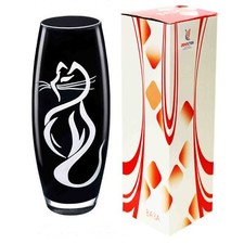 Dekovase Vase schwarz Katze