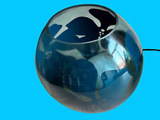 1990er Ikea KNUBBIG 12cm dunkelblau Tischlampe Tischleuchte Kugel Glas Sweden