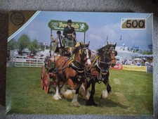 Falcon Puzzle 500 Teile Pferde Brauereiwagen Traditionell Nostalgisch