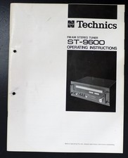 Original Technics ST-9600 FM/AM Tuner Bedienungsanleitung/Operating Instructions