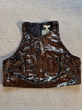 Pailletten Glitzer Crop Top