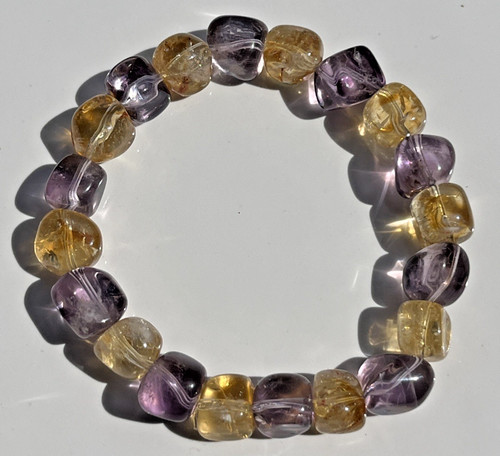 Amethyst citrin armband - citrin,