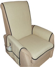 XL Sesselschoner Schoner Sesselauflage  beige  strapazierfähiger Bezugsstoff