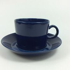 vintage Arabia TEEMA Kilta Kaj Franck Blau Kaffeetasse Untertasse mit Spiegel