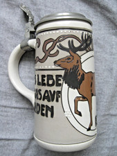 Original alter V&B Mettlach Bierkrug Ludwig Hohlwein Nr. 3169 Farbe ! Jugendstil