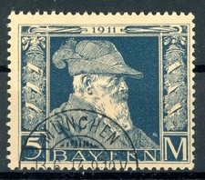 Bayern: Mi.Nr.89II Luitpold gestempelt, Kurzbefund Bauer BPP. Mi: 220,-