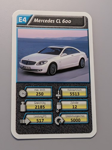 Mercedes 600 einzelkarte - 600,
