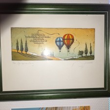 Dieter Portugall limitierter Druck "up up and away" von 1992 Nr. 57 von 180