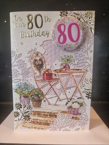 Geburtstagskarte mit - 80.,