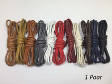 Gewachste Schnürsenkel Rundsenkel Laces Schuhe 11 Farben L 60cm - 180cm x 2,5mm 