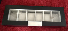 CASE ELEGANCE Edle Uhrenbox aus Echtholz für 6 Uhren mit Glasfenster. Holz.
