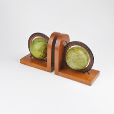 2 Buchstützen - Globus - Globen - Weltkugeln - Buchstütze - Vintage - Holz
