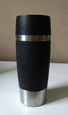 Emsa Isolierbecher Travel Mug Classic, To-Go-Becher, Edelstahl, Schwarz, 360 ml