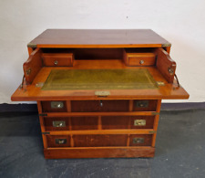Sekretär mit Kommode im Campagne Stil-Englische Military Chest-Maritime Vintage