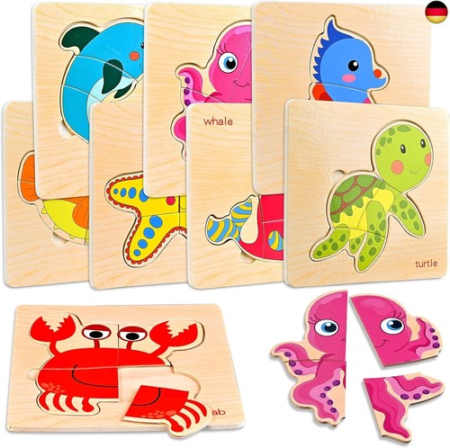 Holzpuzzle 8st - holzpuzzle,,