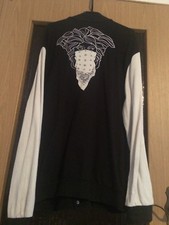 crooks & castles baseball jacke medusa schwarz weiss