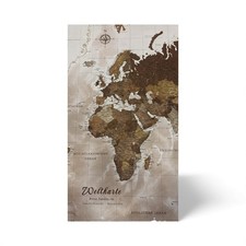 Canvas Weltkarte Kork Pinnwand