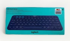 Logitech K380 Multi-Device Bluetooth Tastatur, Blau, QWERTZ - fast neuwertig