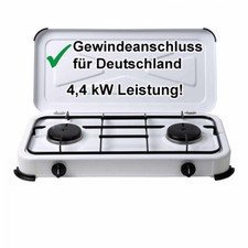 Campingkocher Gaskocher Gasherd 2 flammig 50mbar 3 4 für Gasflasche 5, 11 kg