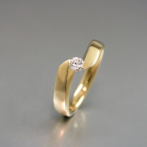 Ring solitär 585 14k - ring, in