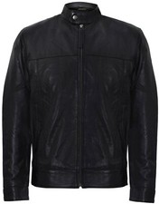 Herren Elegant Schwarz Echtes