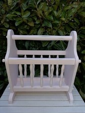 Shabby Zeitungsständer Utensilo Holz rosa Vintage Landhaus Zeitungsablage 70 er