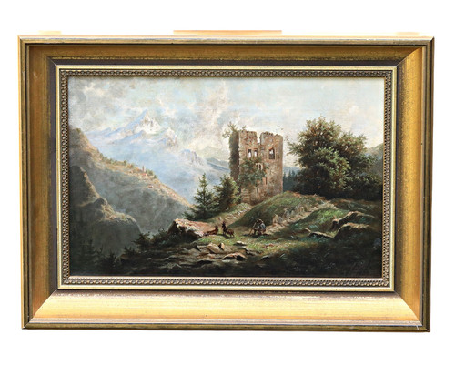 Burgruine gebirgslandschaft - burgruine,