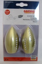 2x Endknopf Patrone Kristall