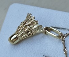 Federball in aus 585 14kt Gold Anhänger 3 D Effekt Feder Ball Badminton ♦️ 8782