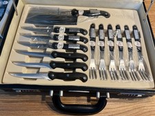 Rosenbaum Solingen Besteck: Grillbesteckkoffer / Kochbesteckkoffer, für 6 Pers.