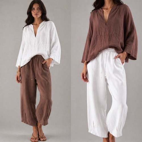 Damen tunika bluse braun weiß - damen,